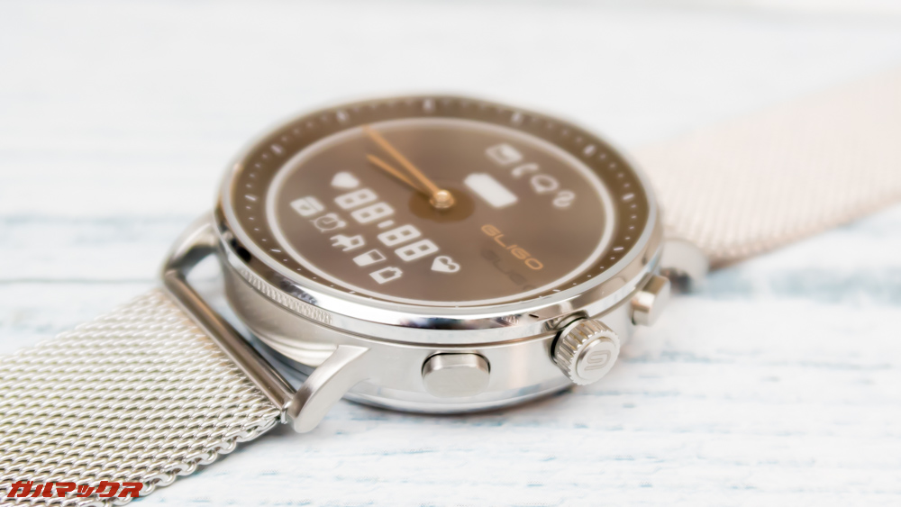 GLIGOのリューズもロゴ入り