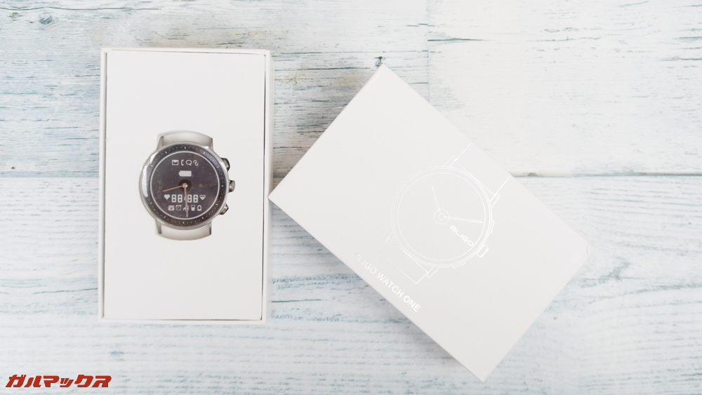 GLIGOはフタを開けるとベルトが分離された状態で梱包されていました