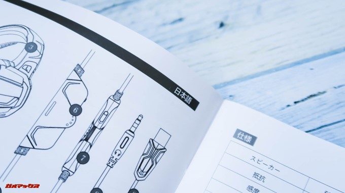 ONIKUMAゲーミングヘッドセットK5は日本語対応の取扱説明書が付属していました。