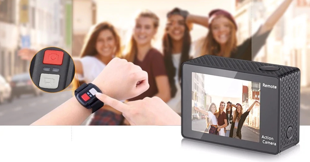 Alfawise V50 Proは腕時計型の専用リモコンが付属