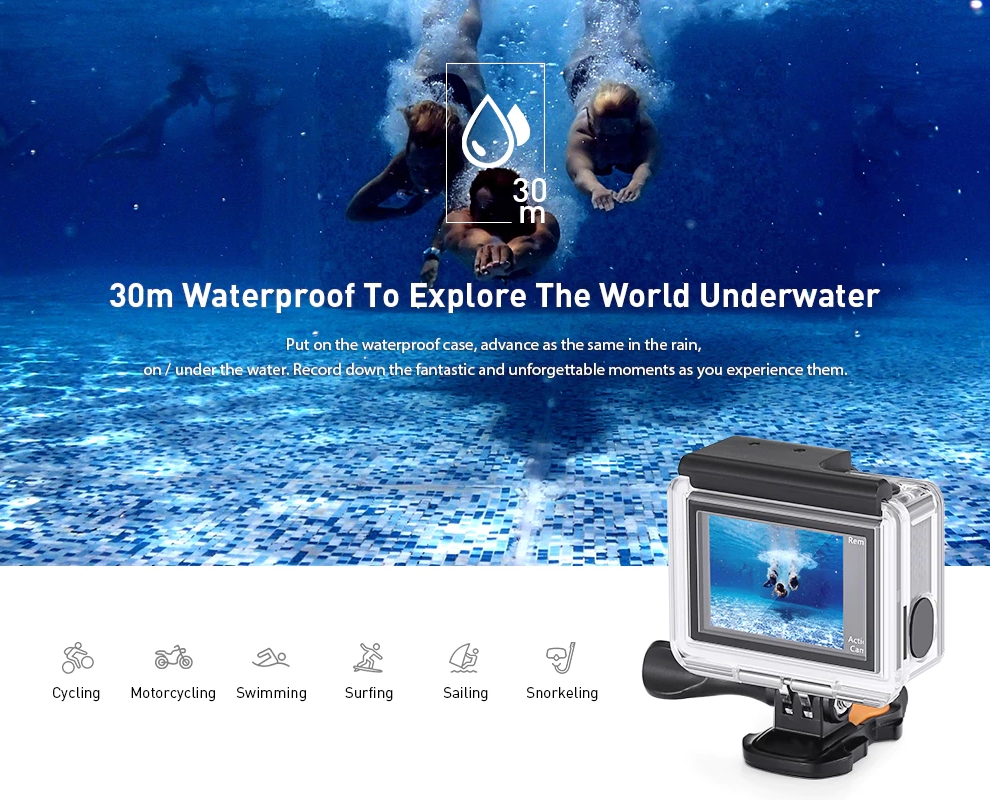 Alfawise V50 Proは30m防水ケースも標準付属!