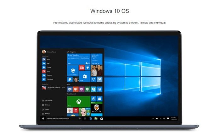 CHUWI LapBookに搭載されるOSはWindows10でマルチランゲージタイプなので日本語に対応しています。