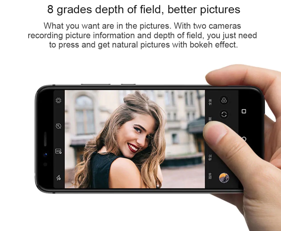 Lenovo S5はボケ味撮影にも対応しています。