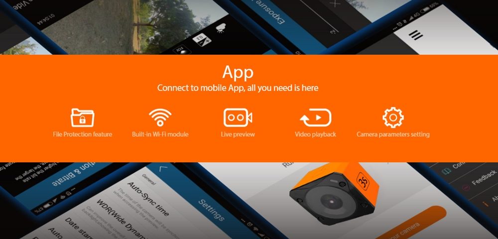 RunCam 3Sはディスプレイ非搭載だけどWi-Fi接続でスマホから映像確認や設定が行なえます。