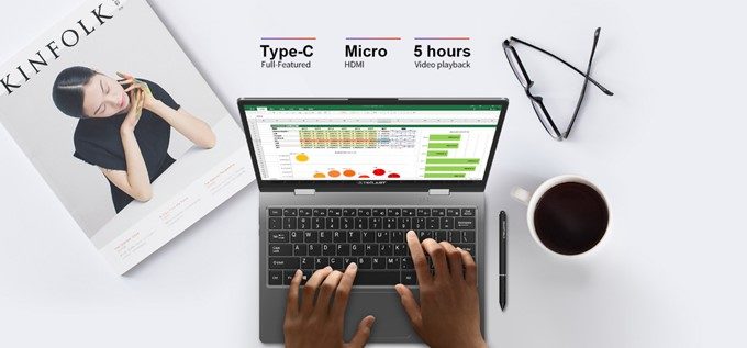 Teclast F5はモバイルバッテリー経由で充電できるので便利
