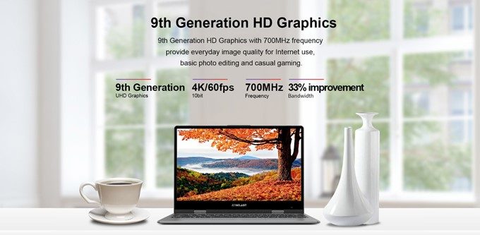 Teclast F5はIntel UHD Graphics 600 GPUを搭載しているので4K60FPSの再生にも対応。カジュアルゲームも快適に動作する性能を持ち合わせています。