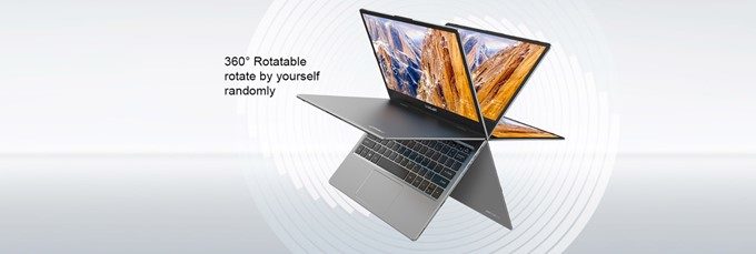 Teclast F5はディスプレイが360度回転します。