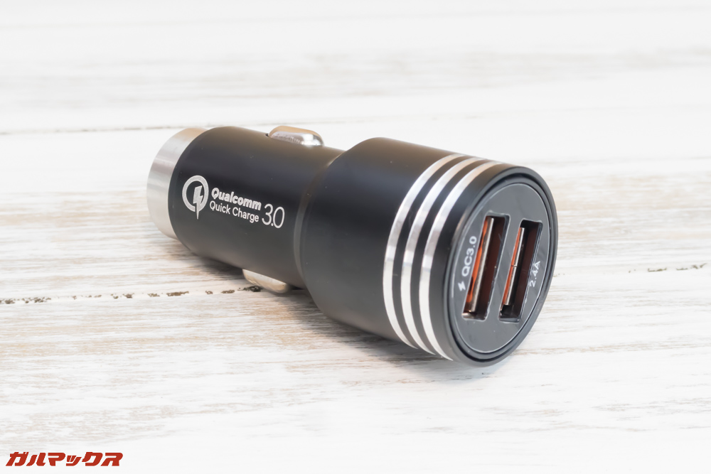 Autowit C3のシガーソケットチャージャーはQC3.0に対応