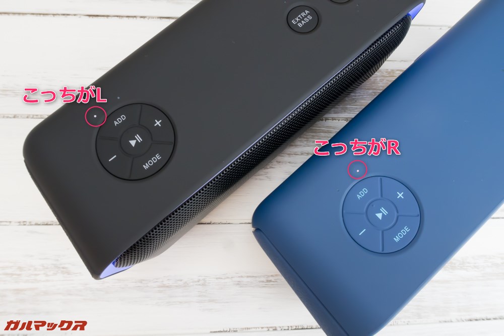 DOSS SoundBox ProでTWS機能を有効にするとインジケータでL/Rが分かるようになっています。