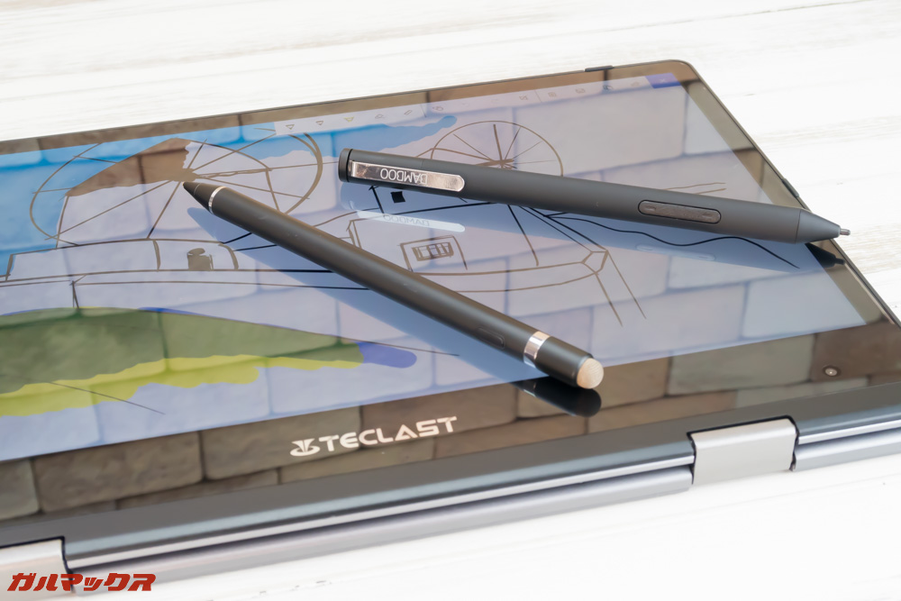 Teclast F5は専用のスタイラスペンじゃないと動かない可能性が高いです。