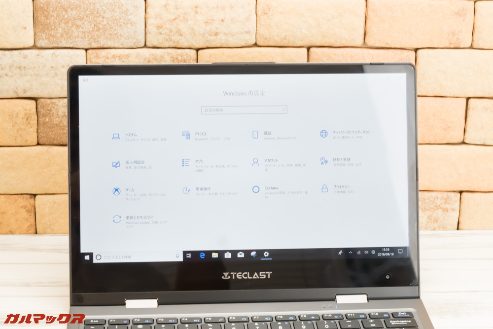 Teclast F5は日本語にフル対応しています。