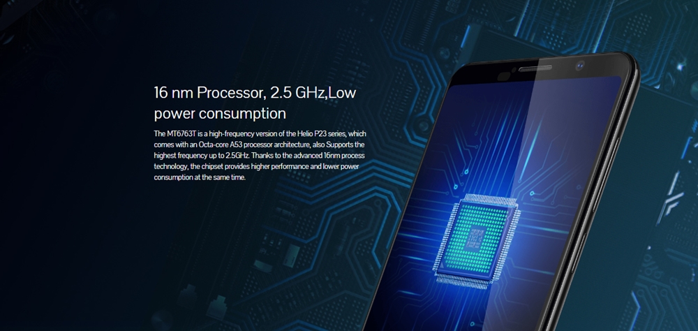 CUBOT POWERのP23は周波数の高い2.5GHz版を採用している。