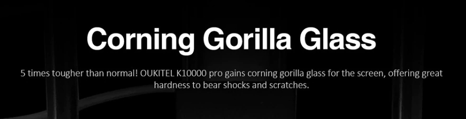 OUKITEL WP2のディスプレイはGorilla Glass