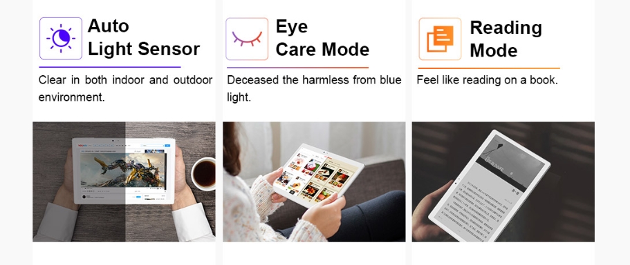 Teclast T20は目に優しいモードを複数搭載しています!