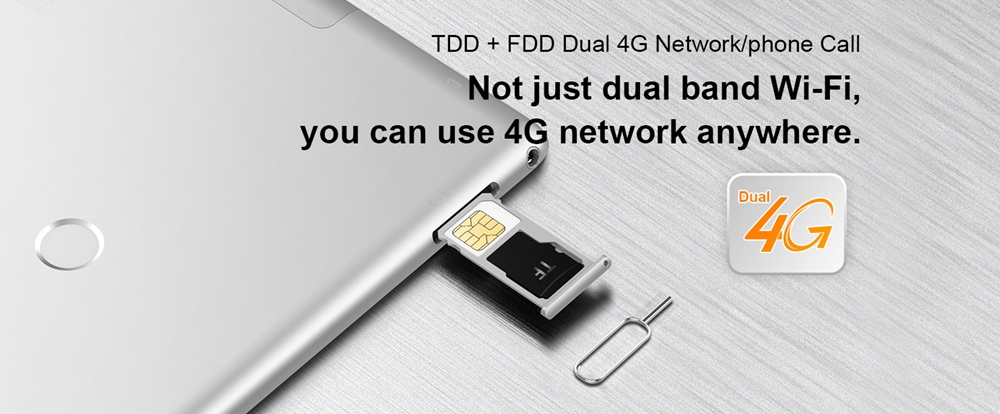 Teclast T20はSIMを挿して単体通信が可能です。