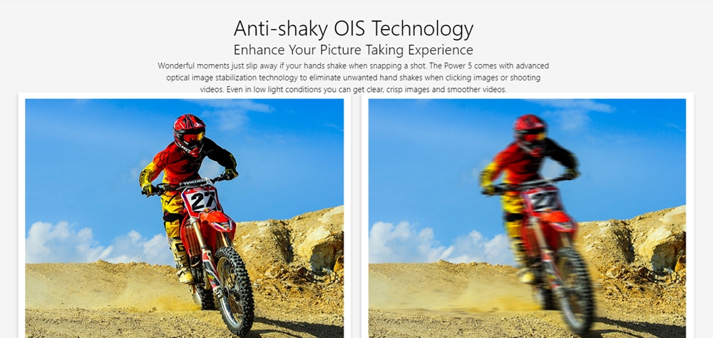 Ulefone Power 5は光学手ブレ補正に対応しています。