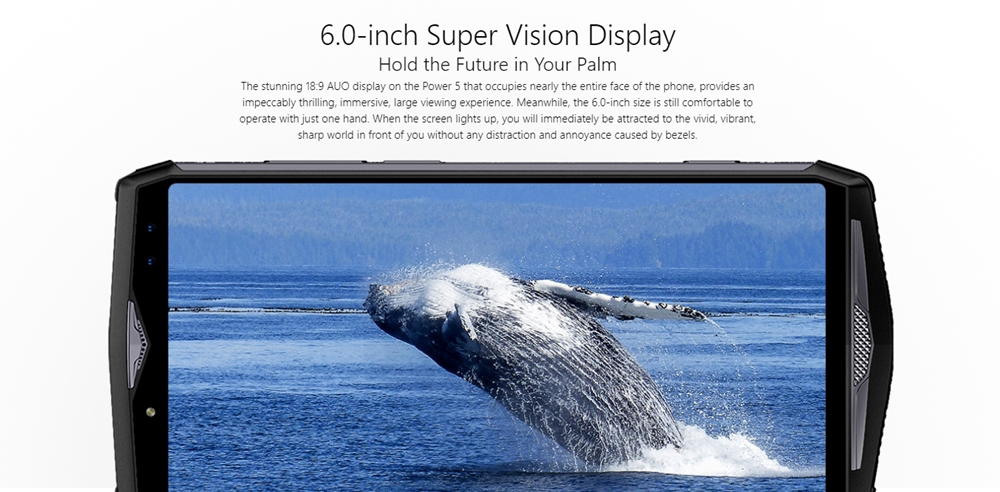 Ulefone Power 5は6インチディスプレイを採用しています。
