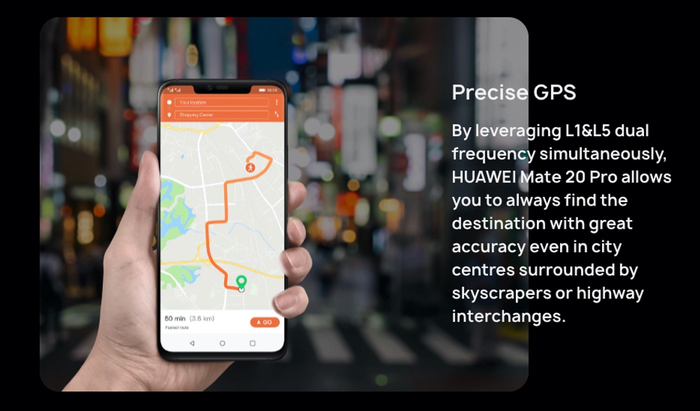 HUAWEI Mate 20 ProはL1とL5のデュアルGPSに対応
