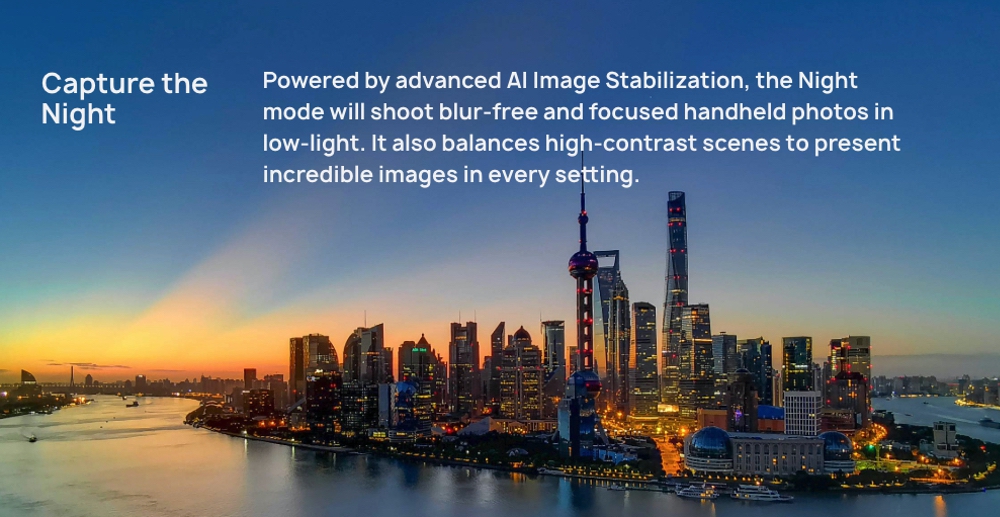 HUAWEI Mate 20 Proは夜間でも手持ちで美しい夜景撮影ができる