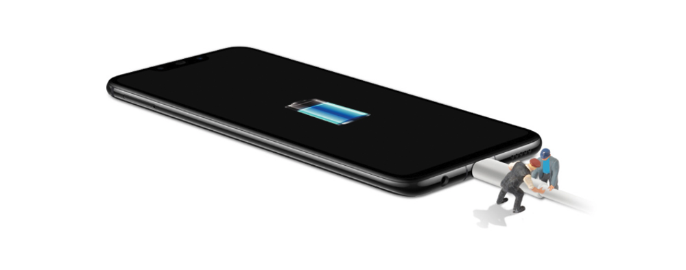 Huawei nova 3は大容量バッテリーを搭載し急速充電にも対応している