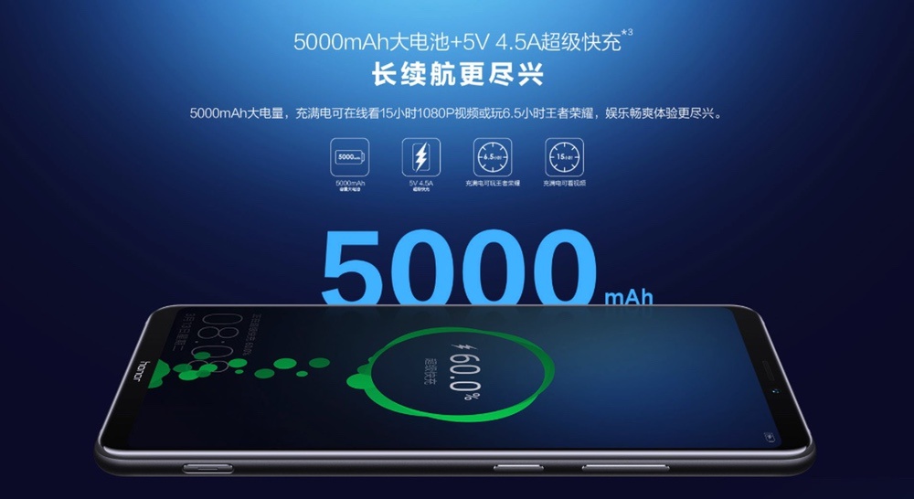 Huawei Honor Note 10は5000mAhのバッテリーを搭載