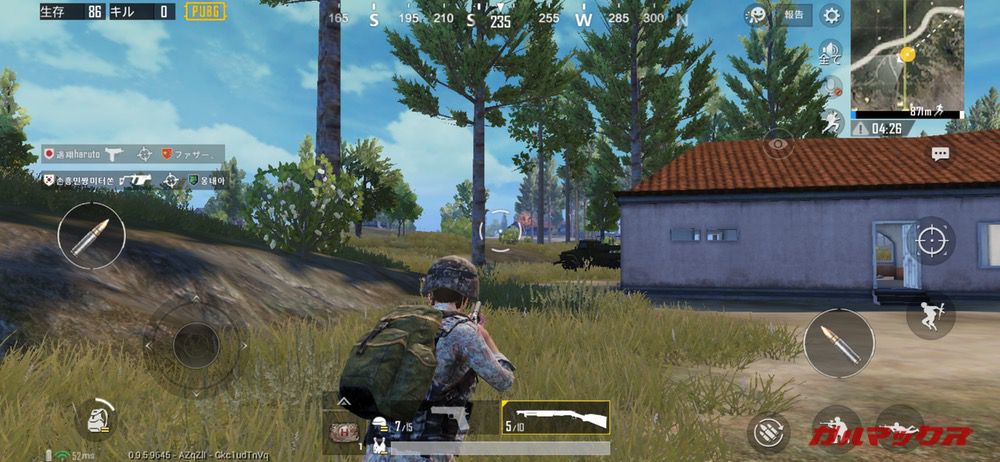 OPPO R17 NeoでPUBGは比較的快適にプレイが可能でした。