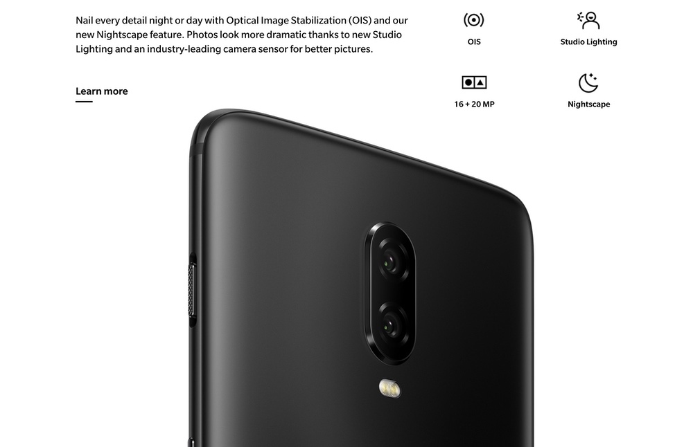 OnePlus 6Tはデュアルカメラを搭載