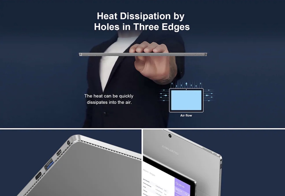 Teclast X6 Proは熱対策もバッチリ。