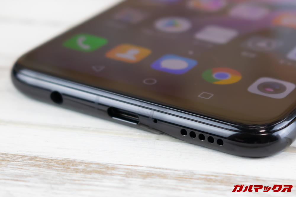 Huawei Mate 20 liteのスピーカーはモノラル仕様。