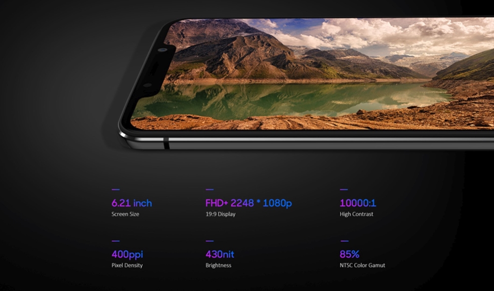 LEAGOO S10はAMOLEDのディスプレイを搭載。解像度も高いです。