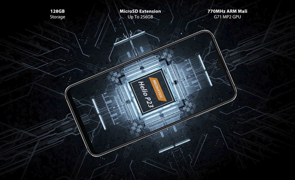 UMIDIGI One Maxは128GBストレージを搭載。