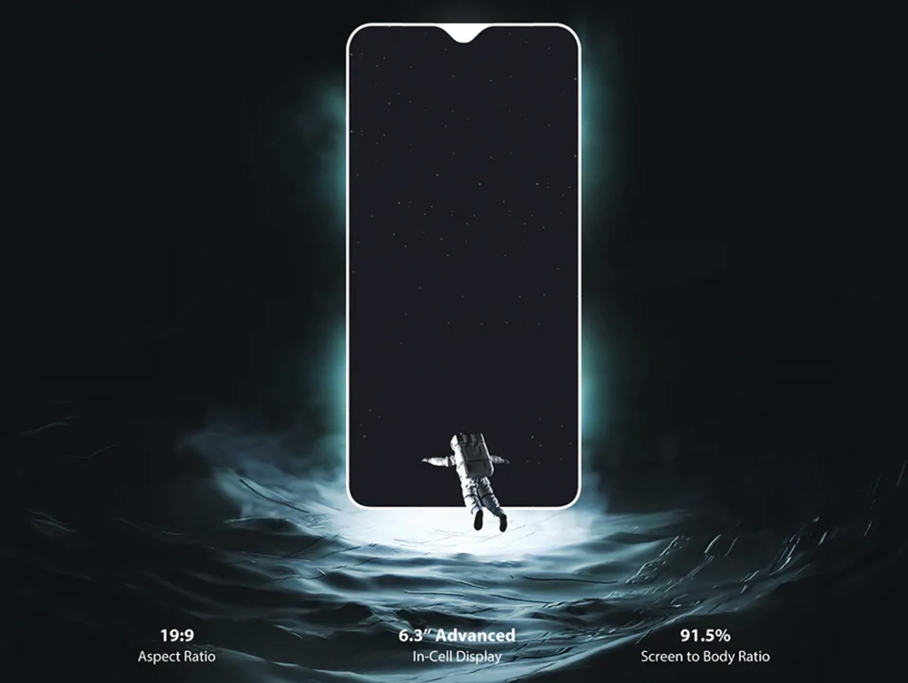 UMIDIGI One Maxは極小ノッチを採用する大型6.3インチディスプレイを搭載。