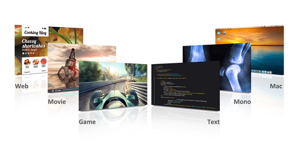 VX3211-4K-MHD-7の底力を存分に試せるように6種類のプリセットが備わっています。