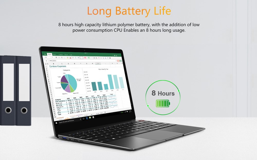 Aerobookは大容量バッテリー搭載でロングライフ！