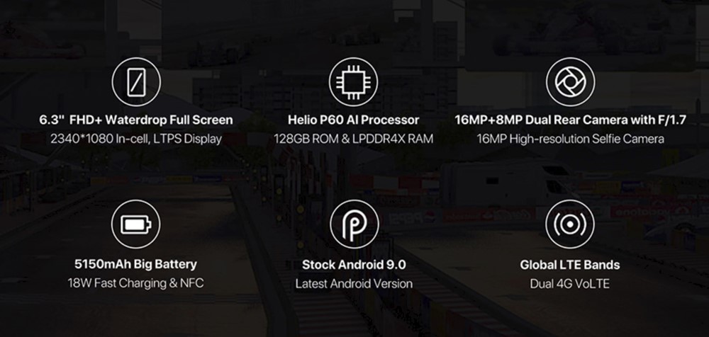 UMIDIGI F1のスペック