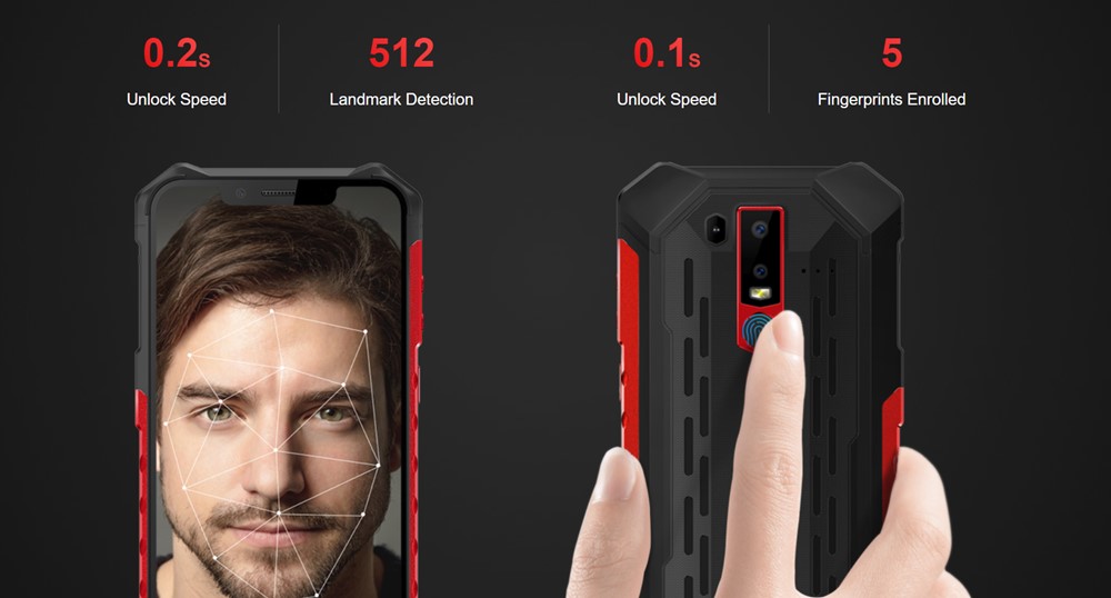 Ulefone Armor 6は指紋認証以外に顔認証にも対応しています。