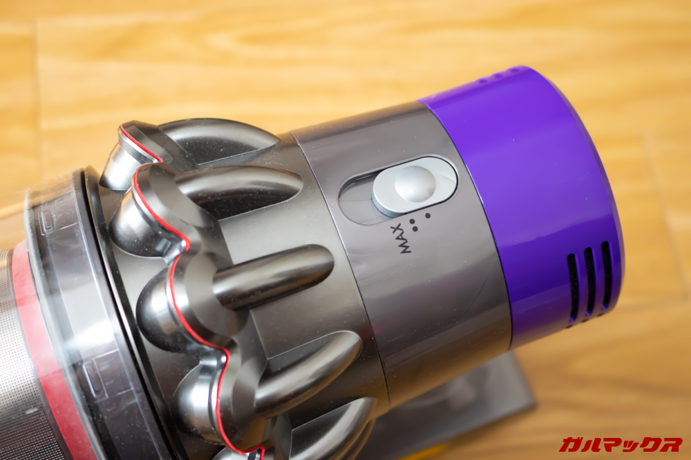 Dyson Cyclone V10 Fluffy SV12 FFはMAXパワーで利用すると駆動時間が短い。