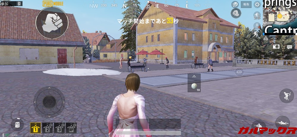 HUAWEI nova lite 3のPUBG mobileではロビーのユーザー密集状態だと重い