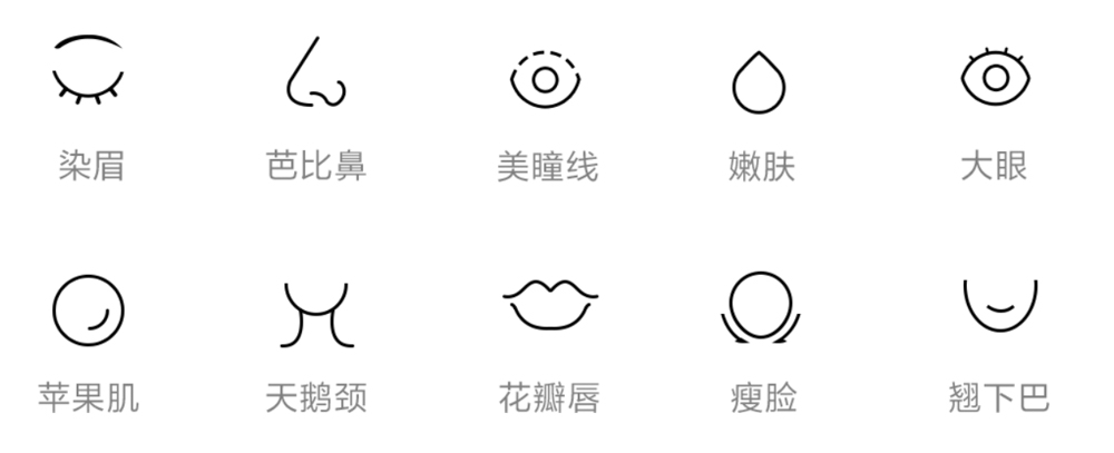 Xiaomi Mi 9は自撮りで顔の各パーツを色々弄くれます。