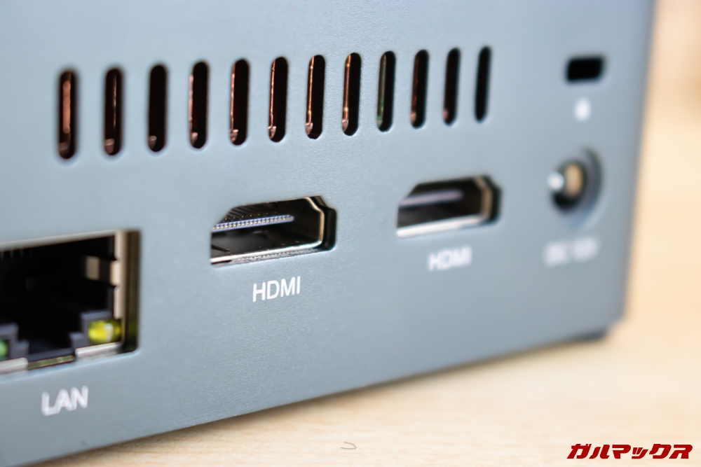 Beelink J45はHDMI端子が2つ備わっているのデュアルディスプレイ環境を簡単に構築可能です。