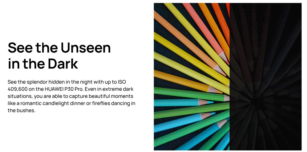 HUAWEI P30 ProはISO409600に対応