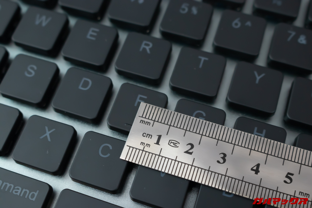 Taptekはキートップが15mmあるので打ちやすいです。