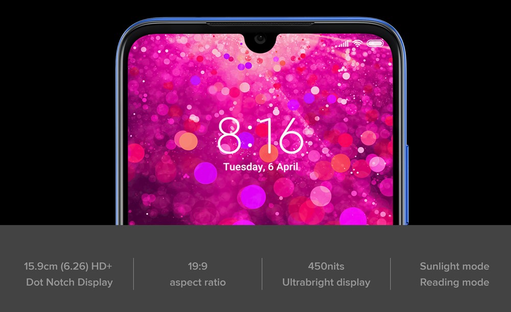Xiaomi Redmi Y3のディスプレイはHD+