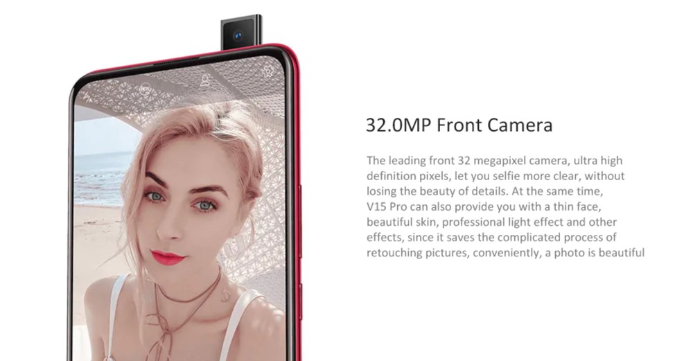 vivo V15 Proのインカメラは3200万画素カメラを搭載しています。