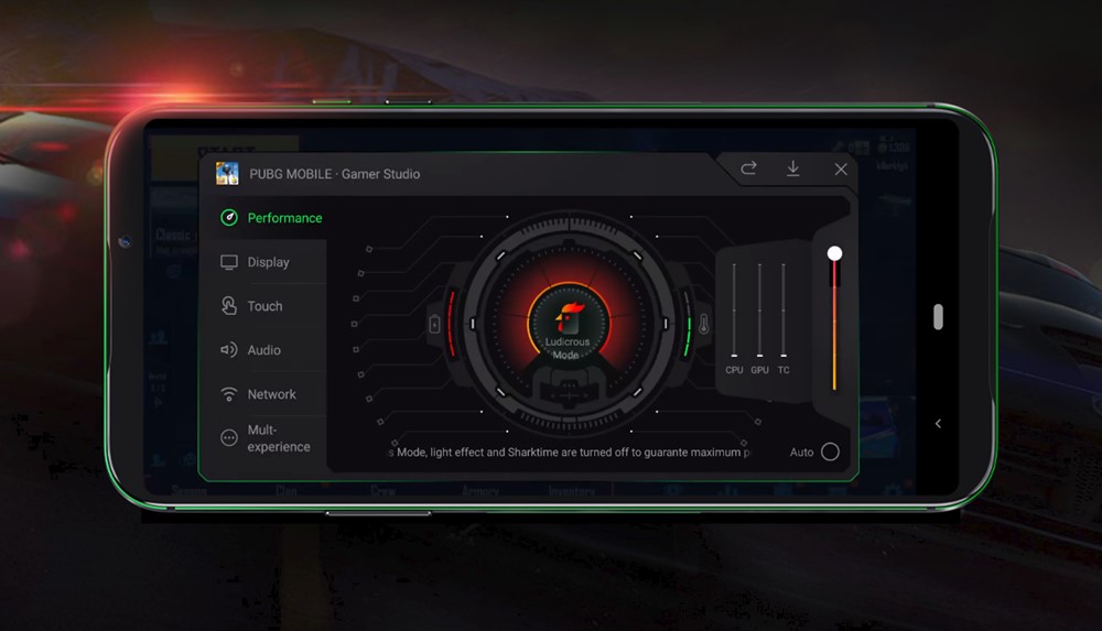 Black Shark 2はフレームレートをなめらかにするLudicrous Modeを搭載