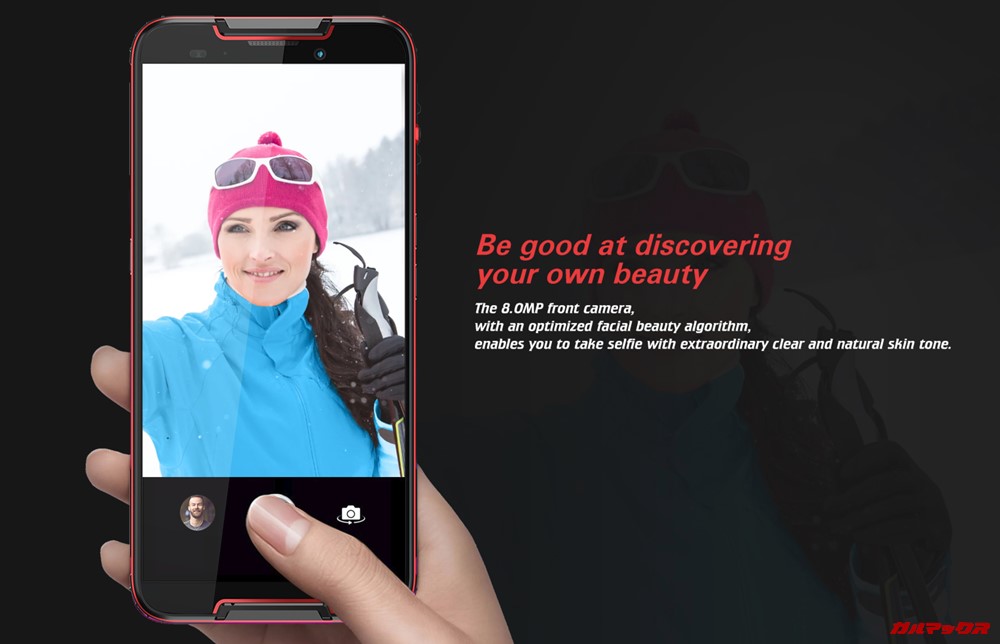 CUBOT Questは800万画素のインカメラを搭載しています。