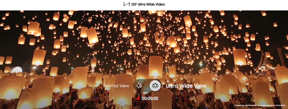 Galaxy A30は超広角撮影に対応しています。