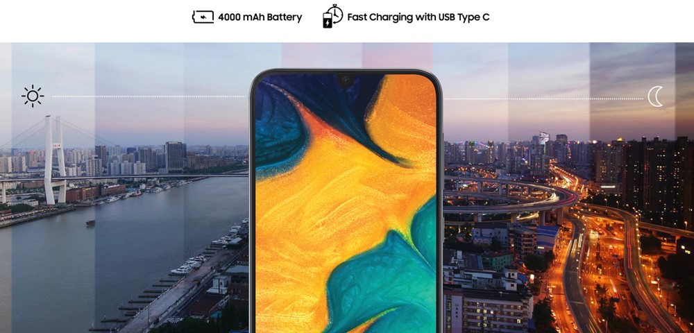 Galaxy A30は大容量バッテリーを搭載しています。