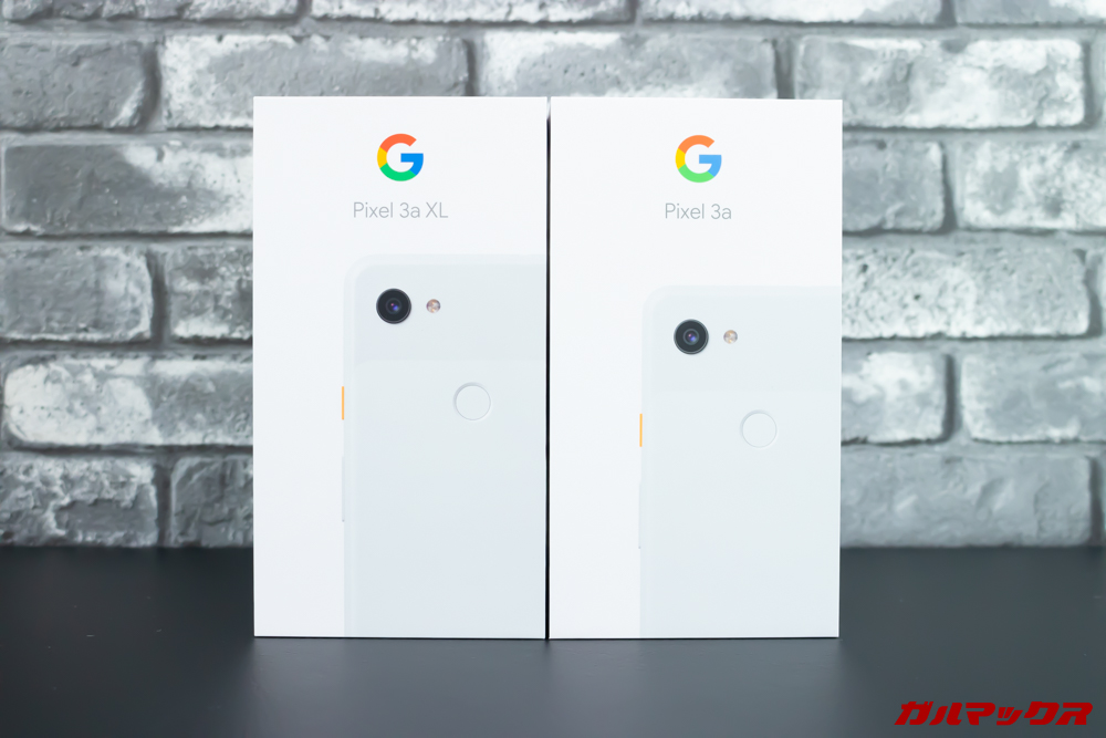 Google Pixel 3a/3a XLの外箱サイズは同じでした。