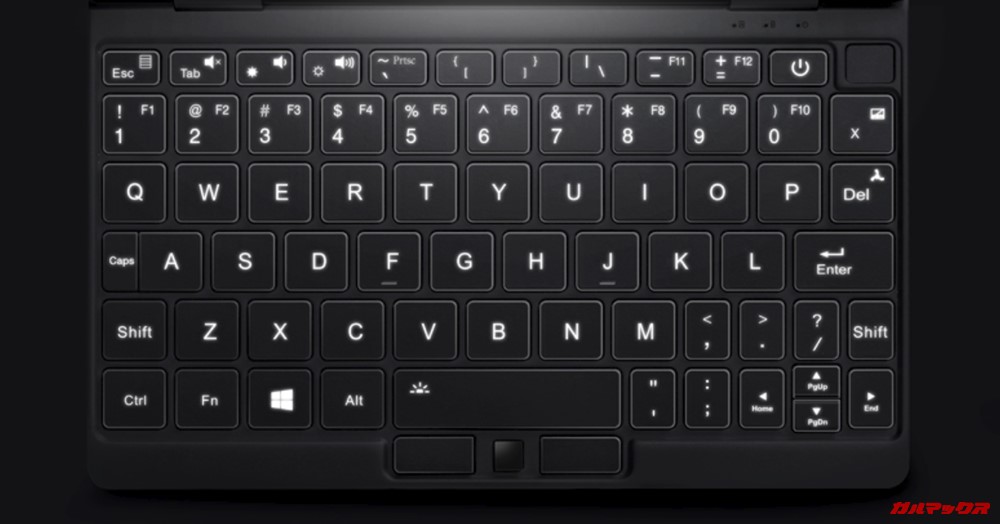 One Mix 3は光るキーボードを搭載